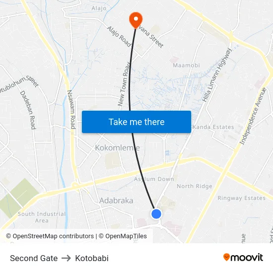 Second Gate to Kotobabi map