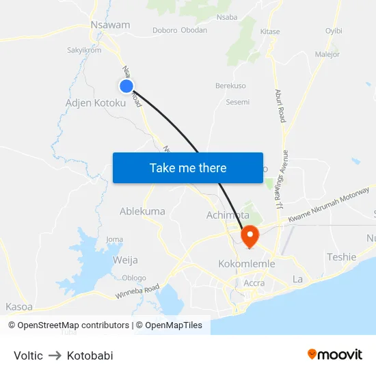 Voltic to Kotobabi map