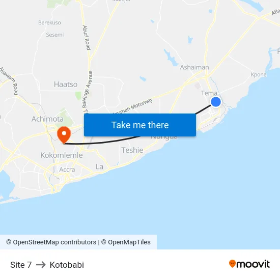 Site 7 to Kotobabi map