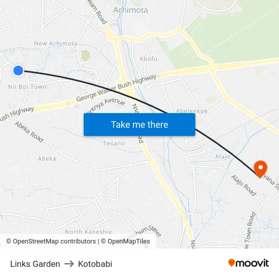 Links Garden to Kotobabi map