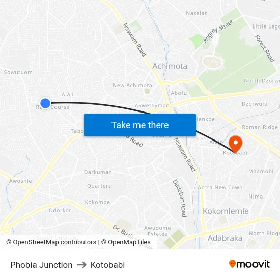 Phobia Junction to Kotobabi map