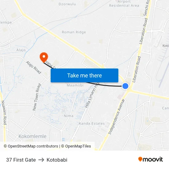 37 First Gate to Kotobabi map