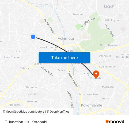 T-Junction to Kotobabi map