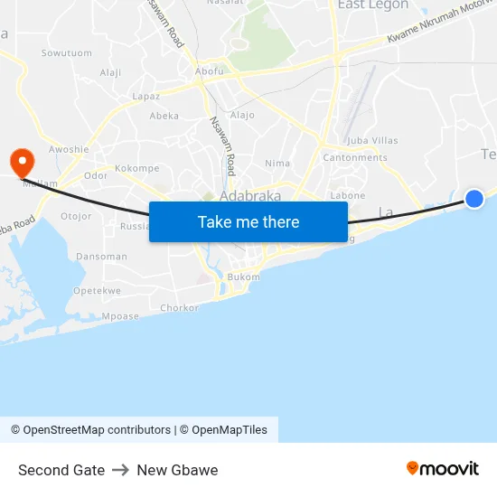 Second Gate to New Gbawe map