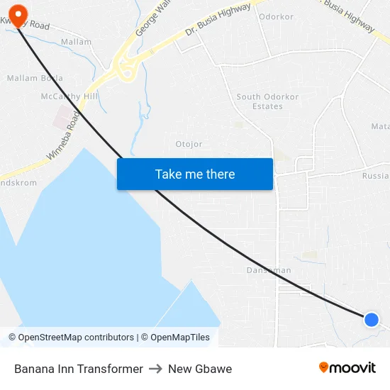 Banana Inn Transformer to New Gbawe map