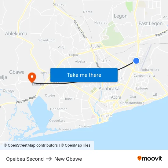 Opeibea Second to New Gbawe map
