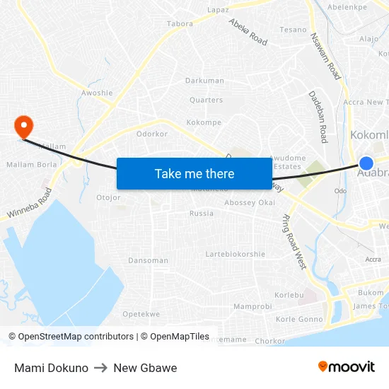 Mami Dokuno to New Gbawe map