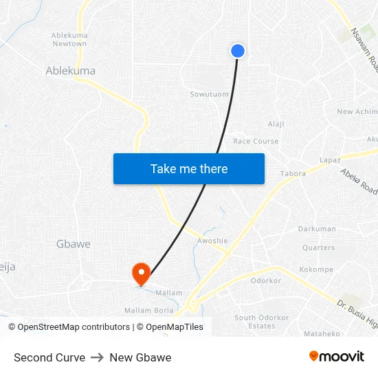 Second Curve to New Gbawe map