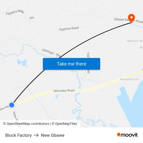 Block Factory to New Gbawe map