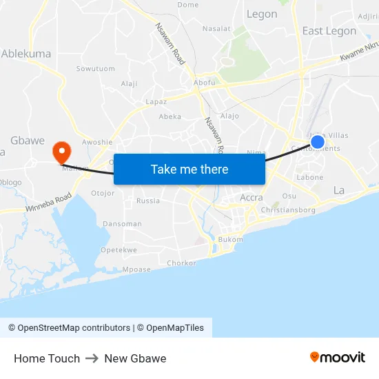 Home Touch to New Gbawe map