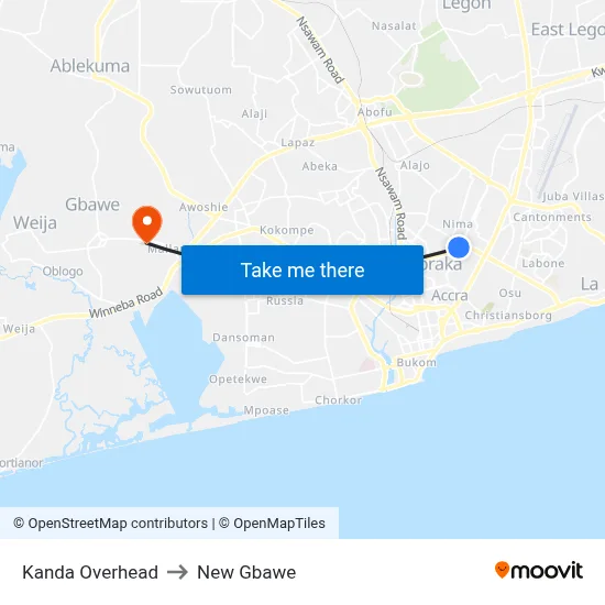 Kanda Overhead to New Gbawe map