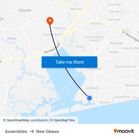 Assemblies to New Gbawe map