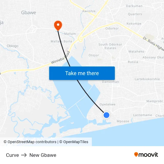 Curve to New Gbawe map