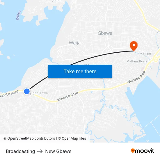 Broadcasting to New Gbawe map