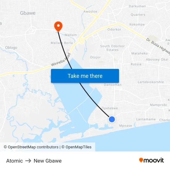 Atomic to New Gbawe map