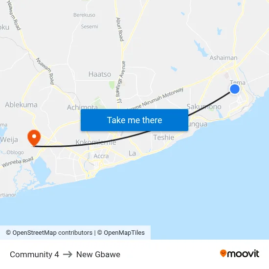 Community 4 to New Gbawe map