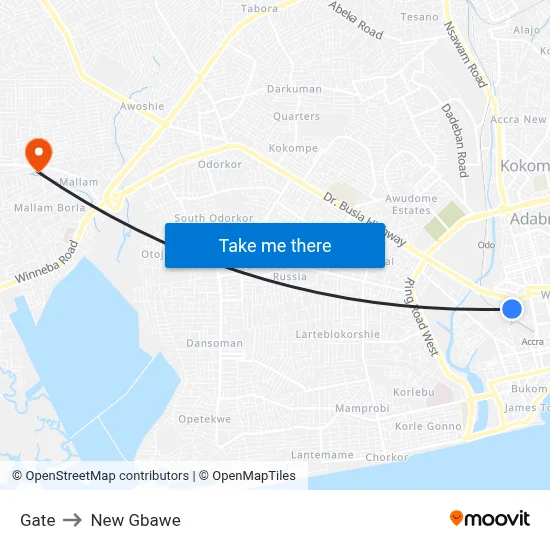Gate to New Gbawe map