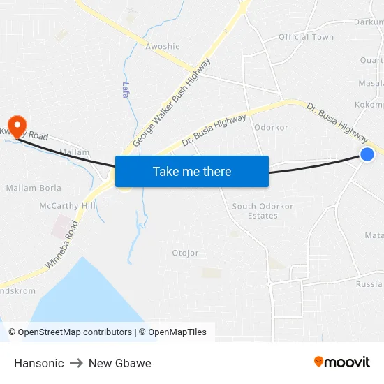 Hansonic to New Gbawe map