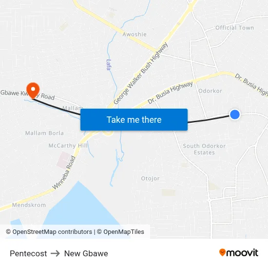 Pentecost to New Gbawe map