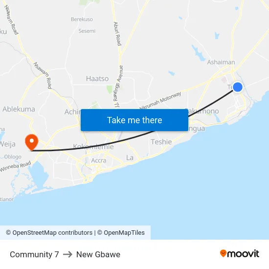Community 7 to New Gbawe map