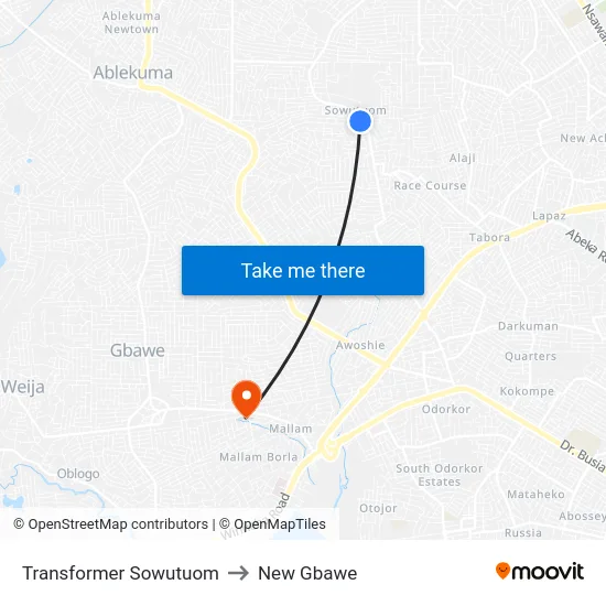 Transformer Sowutuom to New Gbawe map
