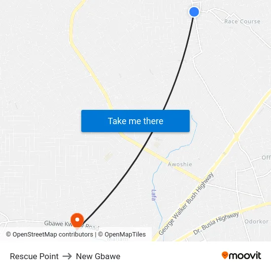 Rescue Point to New Gbawe map