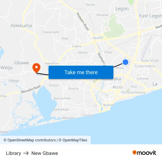Library to New Gbawe map