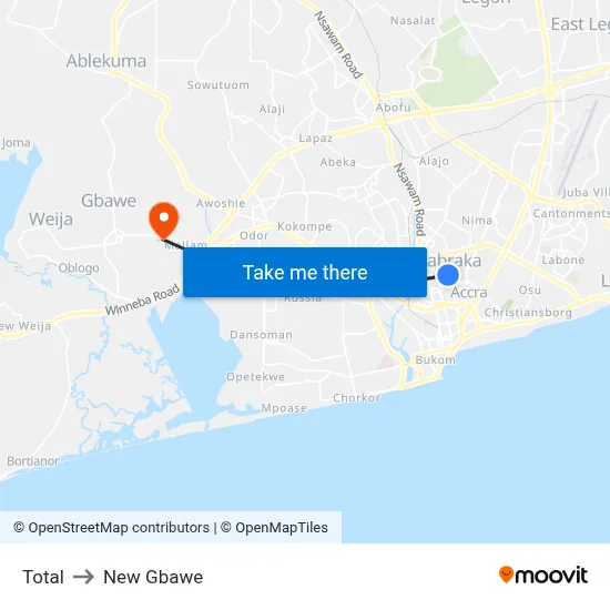 Total to New Gbawe map