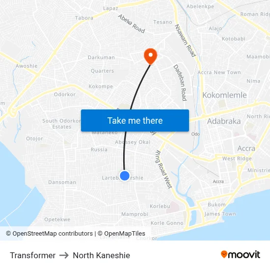 Transformer to North Kaneshie map