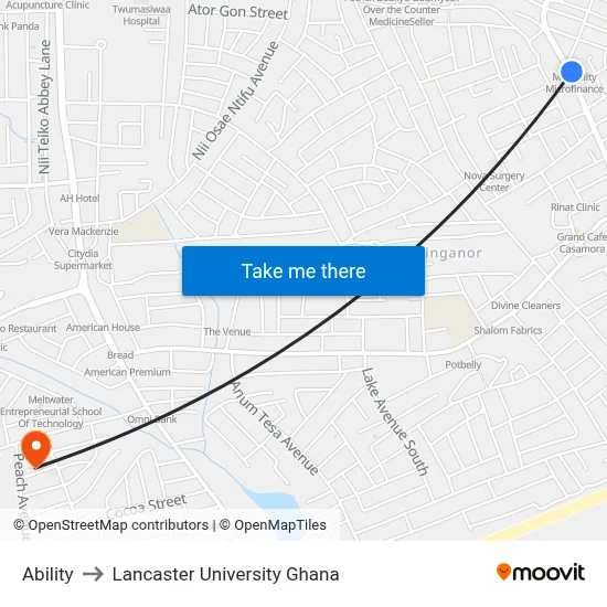 Ability to Lancaster University Ghana map