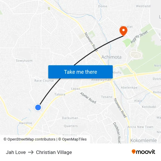 Jah Love to Christian Village map