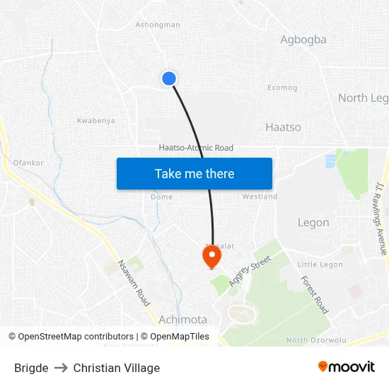 Brigde to Christian Village map