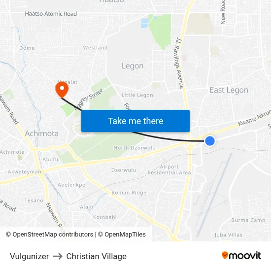 Vulgunizer to Christian Village map