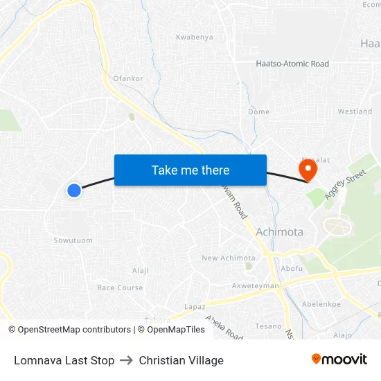 Lomnava Last Stop to Christian Village map