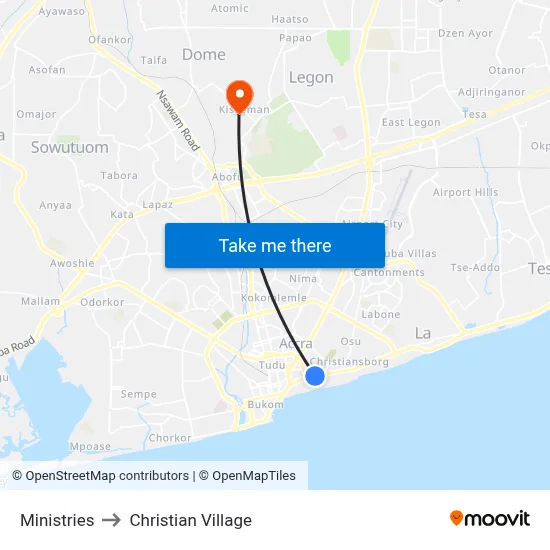 Ministries to Christian Village map