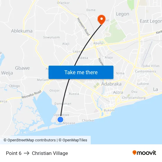 Point 6 to Christian Village map
