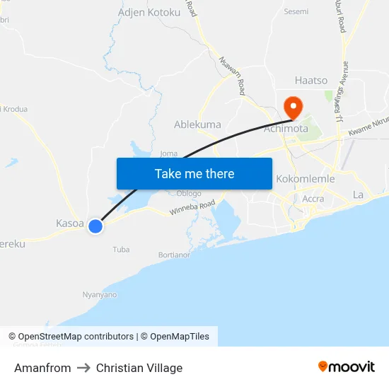 Amanfrom to Christian Village map