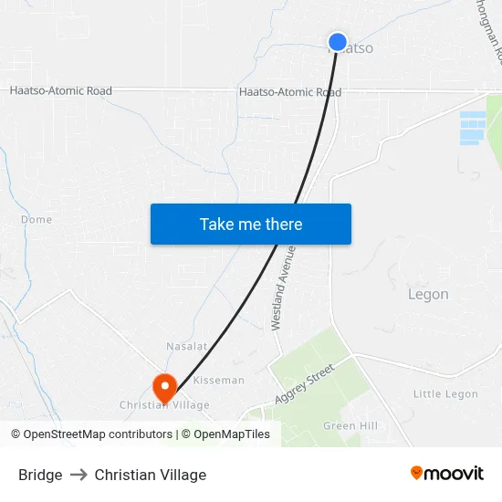 Bridge to Christian Village map
