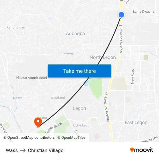 Wass to Christian Village map
