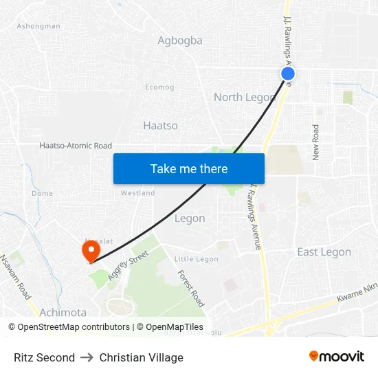 Ritz Second to Christian Village map