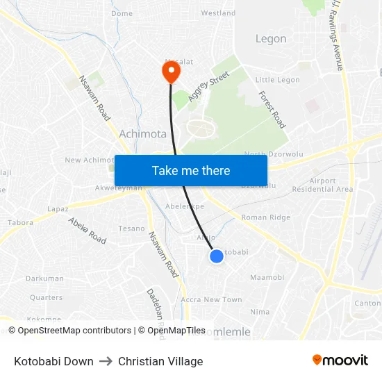 Kotobabi Down to Christian Village map