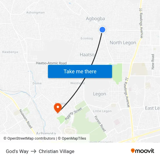God's Way to Christian Village map