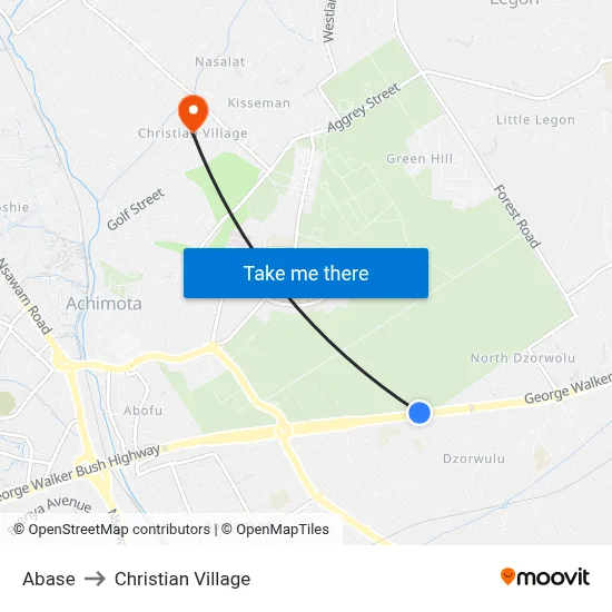 Abase to Christian Village map