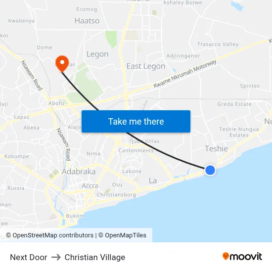 Next Door to Christian Village map