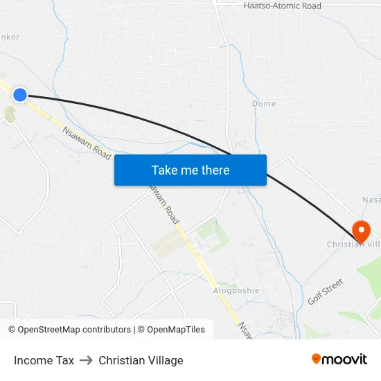 Income Tax to Christian Village map