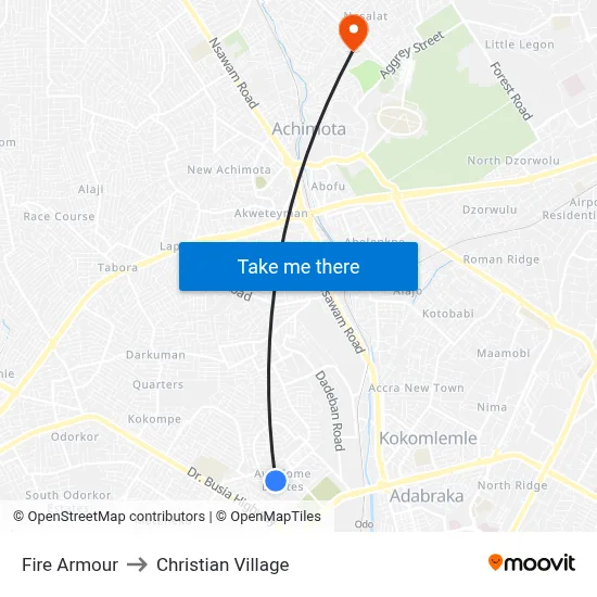 Fire Armour to Christian Village map