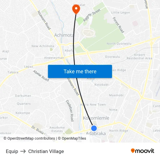 Equip to Christian Village map