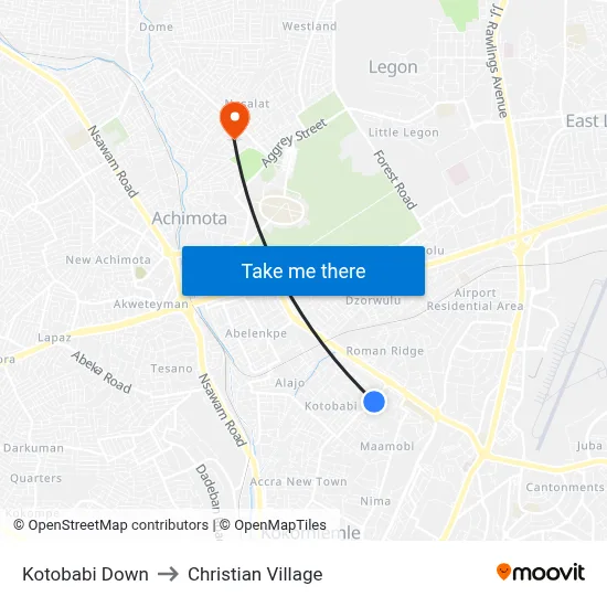 Kotobabi Down to Christian Village map
