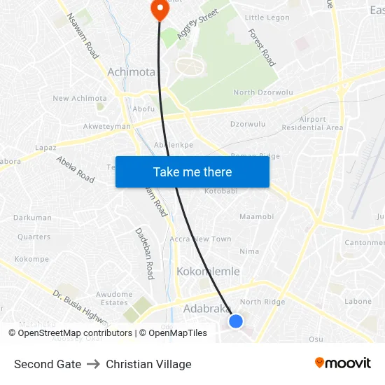 Second Gate to Christian Village map