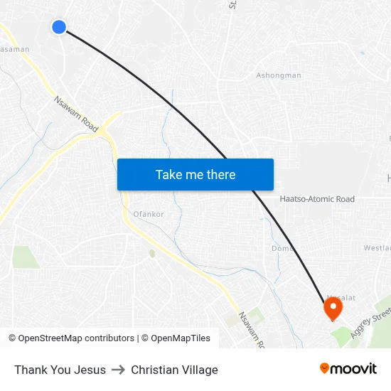 Thank You Jesus to Christian Village map